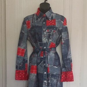 Bleeker Street Patchwork Print Dress